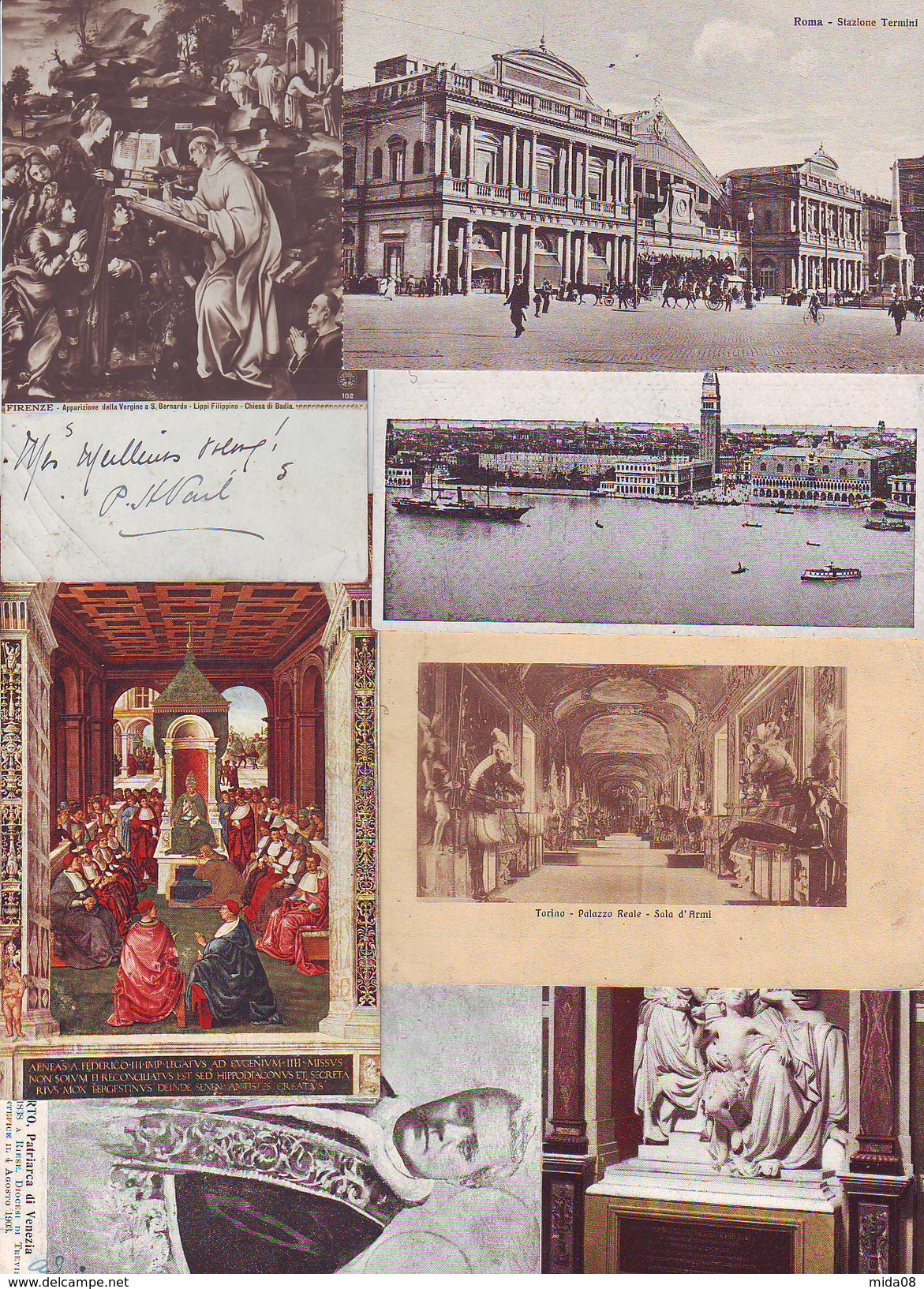 LOT DE 70 CARTES POSTALES ANCIENNES D'ITALIE . toutes différentes .