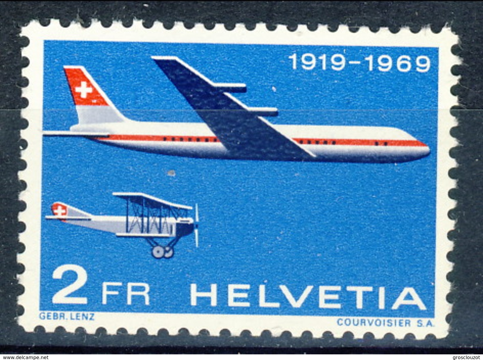 Svizzera Posta Aerea 1969 N. A46 MNH Cat. &euro; 4 - Nuevos