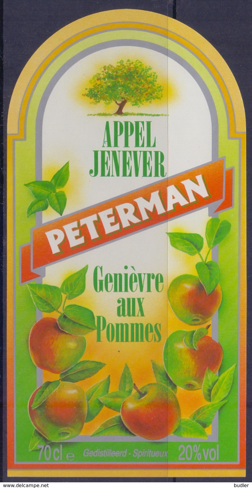 BELGIË/BELGIQUE : ## PETERMAN ## Appeljenever / Genièvre Aux Pommes : BRUGGEMAN,APPLE, - Autres & Non Classés