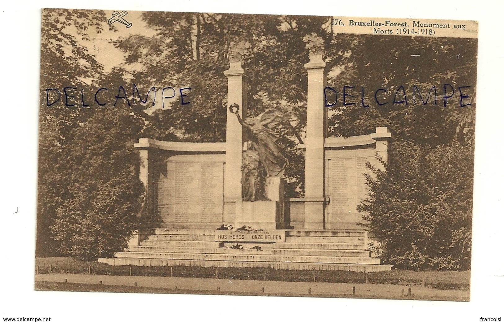 Belgique. Bruxelles. Forest. Monument Aux Morts (1914-1918). 1930 - Forest - Vorst