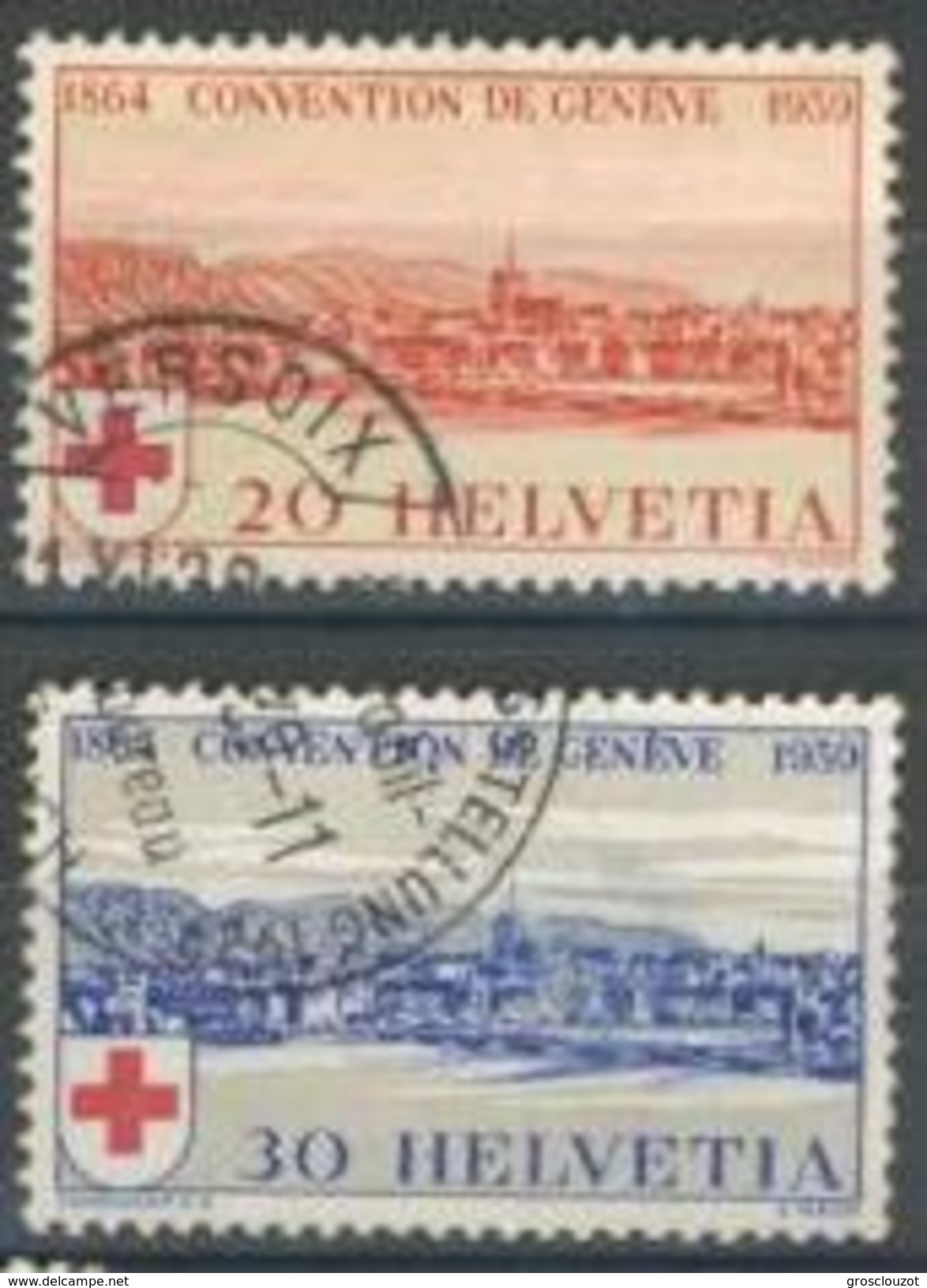 Svizzera 1939 Croce Rossa Serie N. 342-343 Usati Cat. &euro; 4.80 - Gebraucht