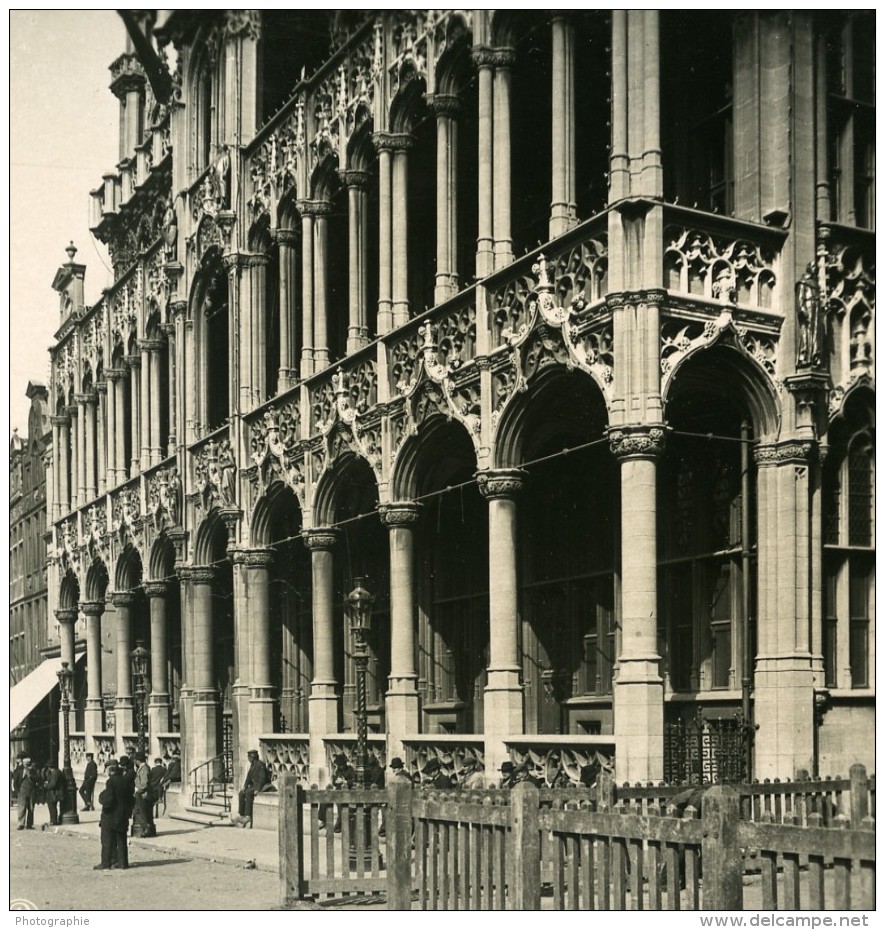 Belgique Bruxelles Brussels Maison Du Roi Ancienne Photo Stereo NPG 1900 - Stereoscopic