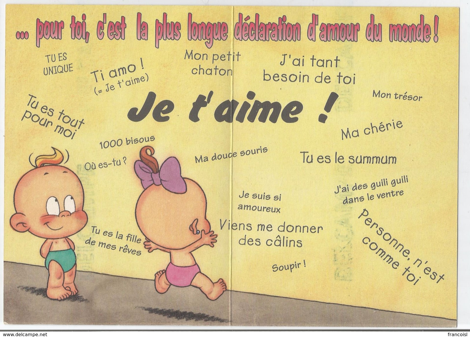 Deux Bébés, Déclaration D'amour Taguée Sur Un Mur. "Pour Certains, Ce N'est Que Du Blabla..." - Valentine's Day