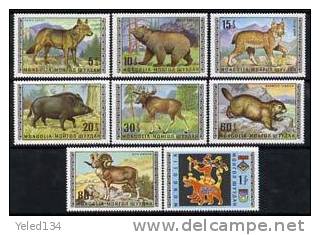 MONGOLIA   562-9 MINT NEVER HINGED SET OF STAMPS ANIMALS - WILDLIFE  # S-795  ( - Autres & Non Classés