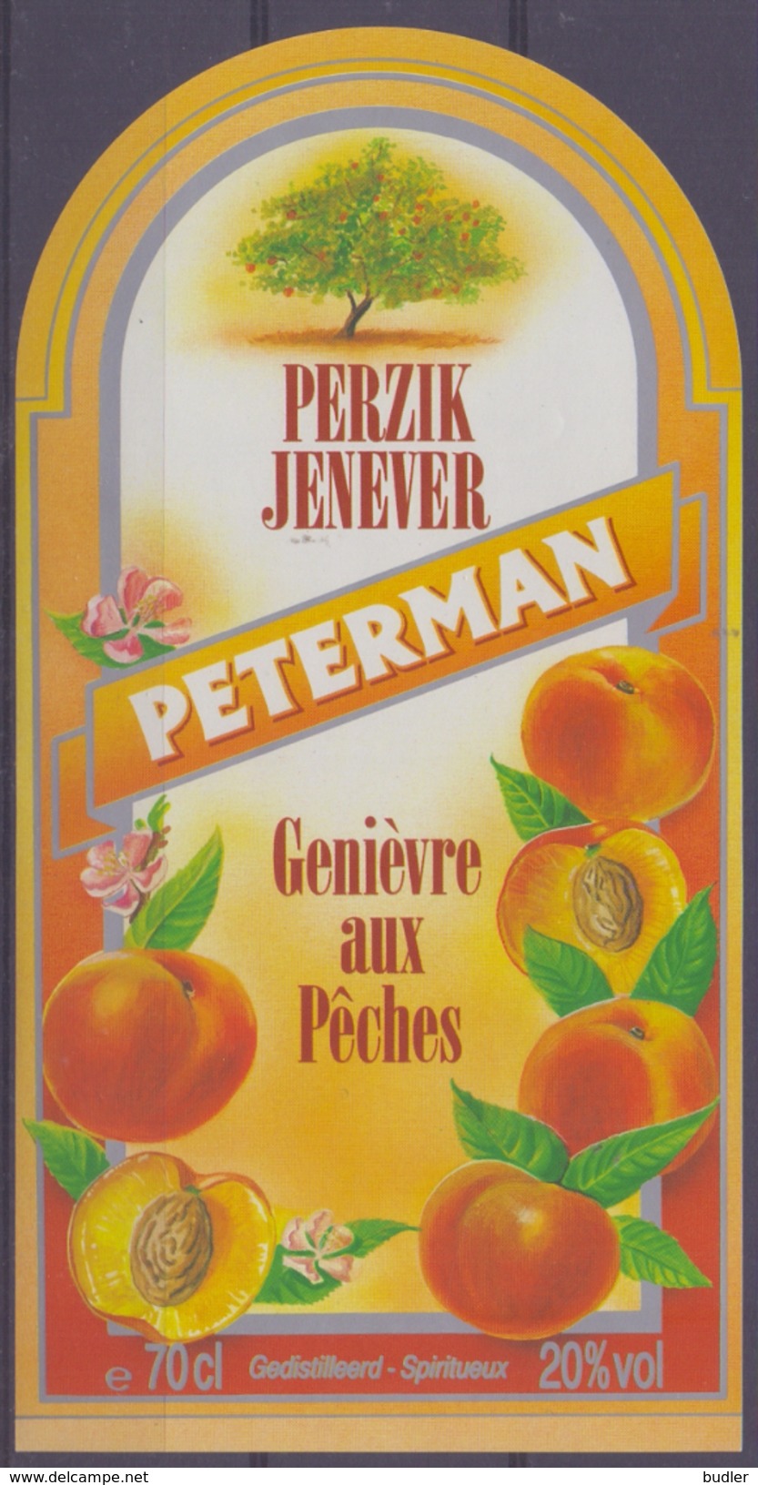 BELGIË/BELGIQUE : ## PETERMAN ## Perzikjenever / Genièvre Aux Pêches :  BRUGGEMAN,PERZIK,PÊCHE,PEACH, - Autres & Non Classés