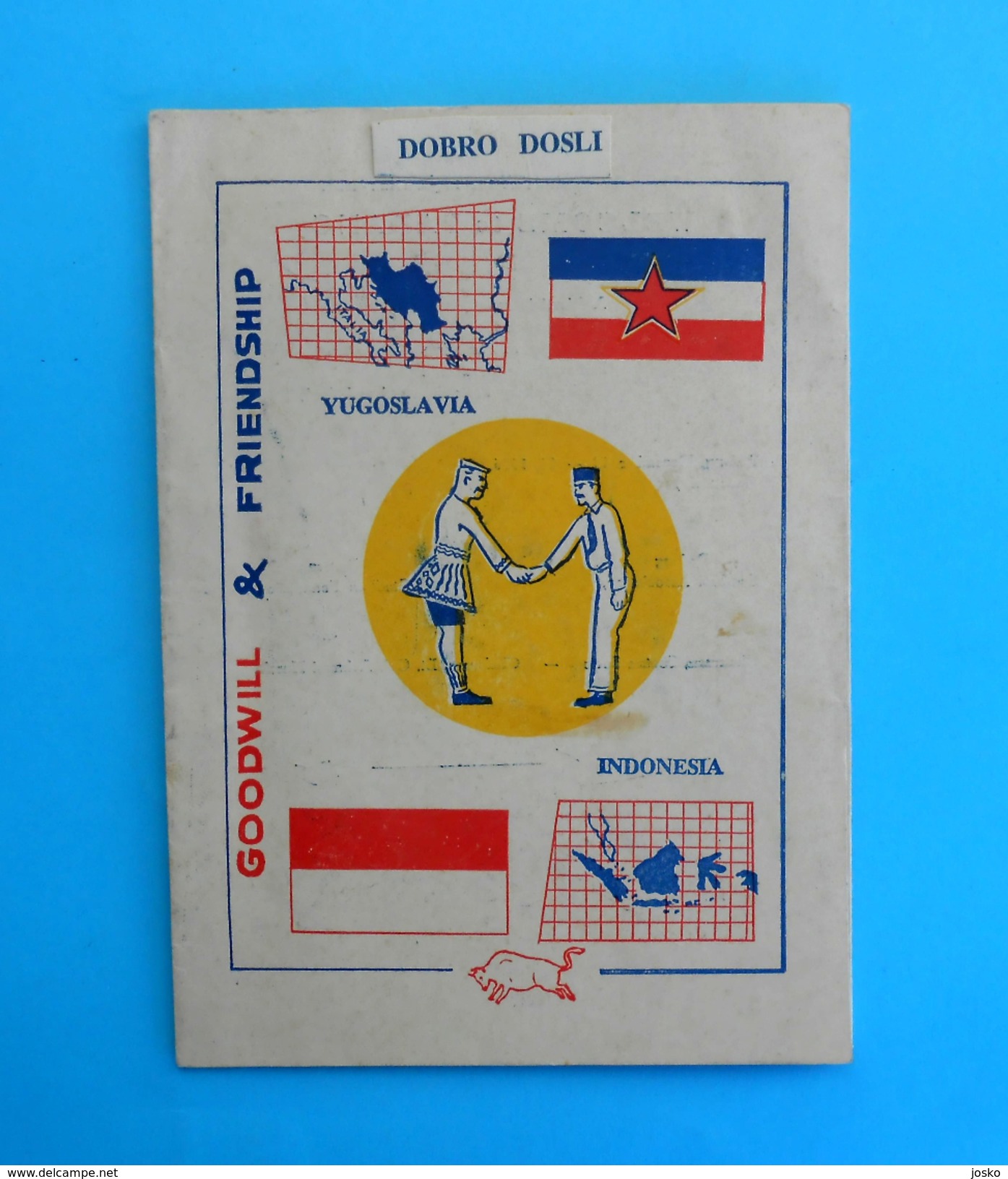 PSP PADANG (Indonesia) VsYUGOSLAVIA - 1956 Original Vintage Football Programme * Soccer Fussball Programm Programma - Apparel, Souvenirs & Other