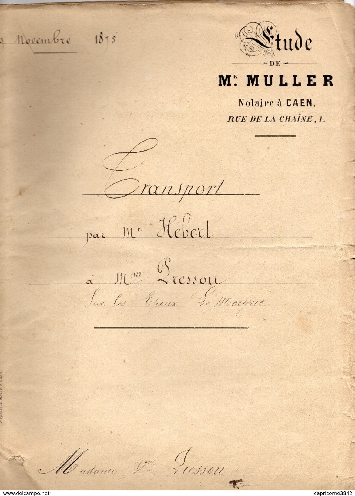 1875- Acte Notarial (4 Pages) Cachet Taxe 1,50fr+tp à Sec Et Additif Avec 8 Tp Fiscaux Type "Chiffres" De Oudiné 1fr2/10 - Sonstige & Ohne Zuordnung