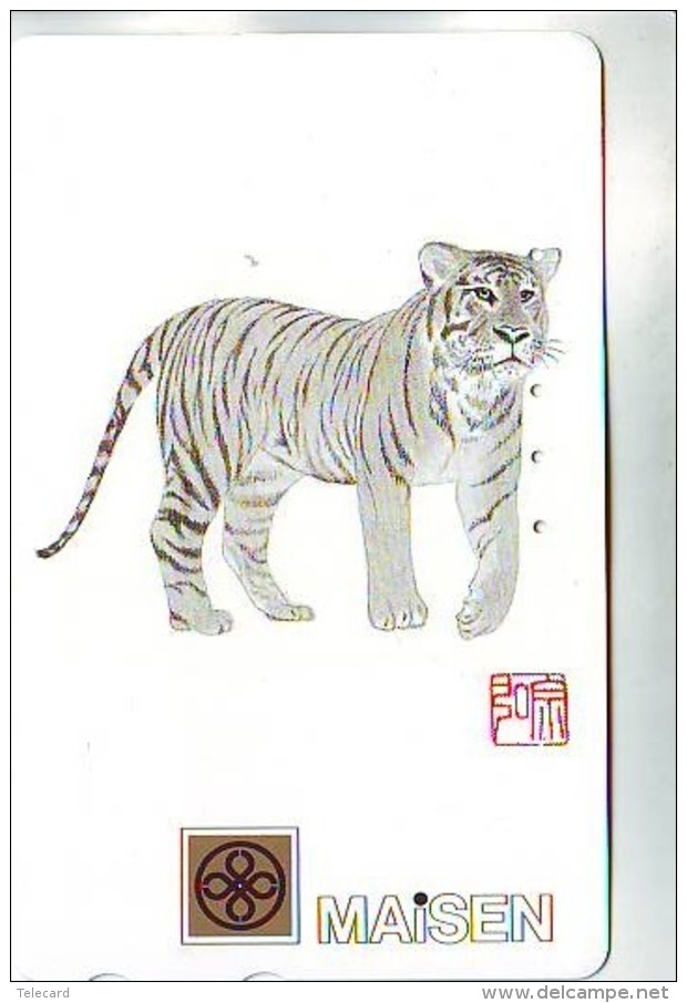 Télécarte  JAPON * ZODIAQUE * TIGRE (676) TIGER * HOROSCOPE * PHONECARD JAPAN * TELEFONKARTE STERNZEICHEN TIJGER - Sternzeichen