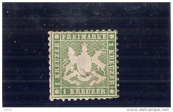 Allemagne - Wurttemberg - N° 25 Vert - TB  Côte 55.00&euro; Charnière - Ungebraucht