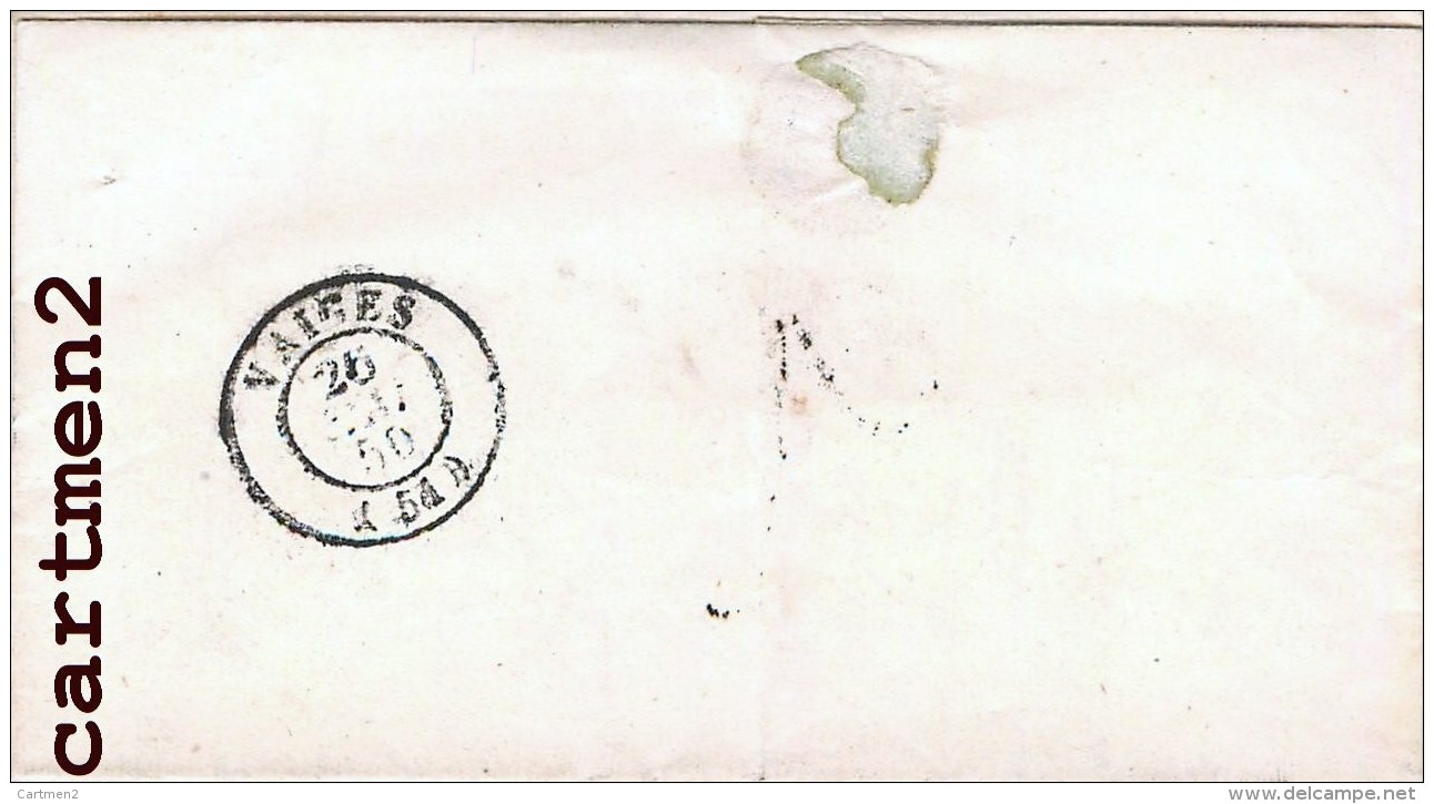 RARE LETTRE CAHET POSTALE 1850 DERNIERS JOURS DEPART DE LAVAL POUR VAIGES MAYENNE PHILATELIE MARCOPHILIE - 1849-1876: Période Classique