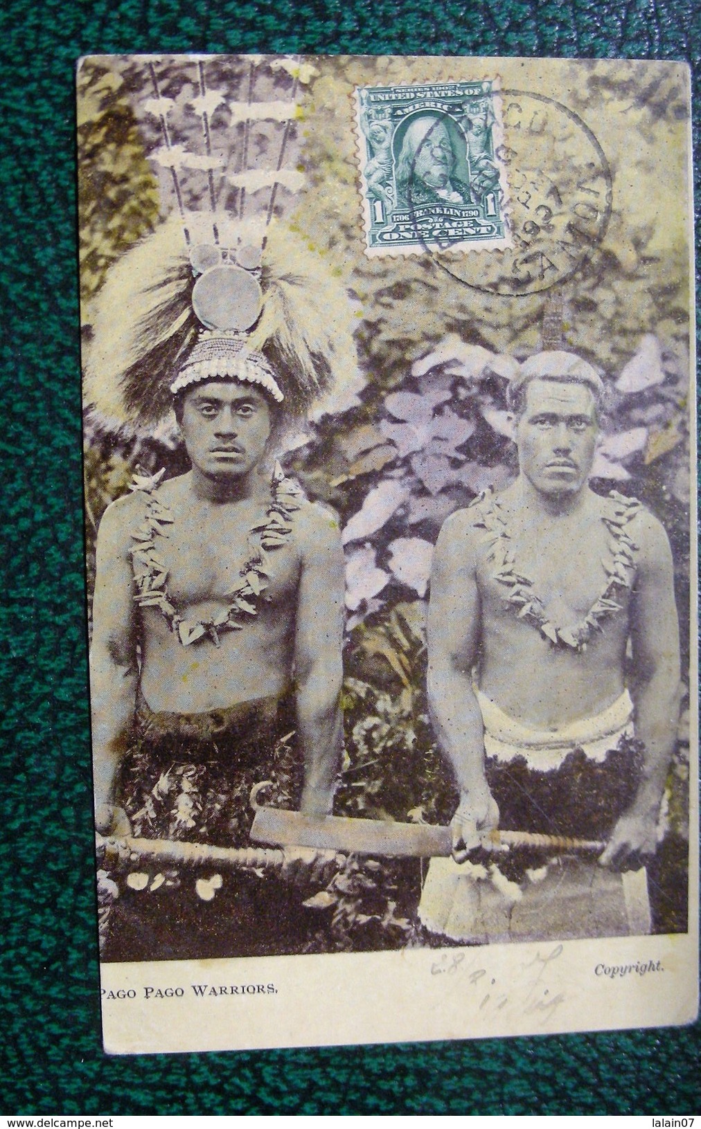 CPA : SAMOA : PAGO PAGO WARRIORS, En 1907 - Samoa