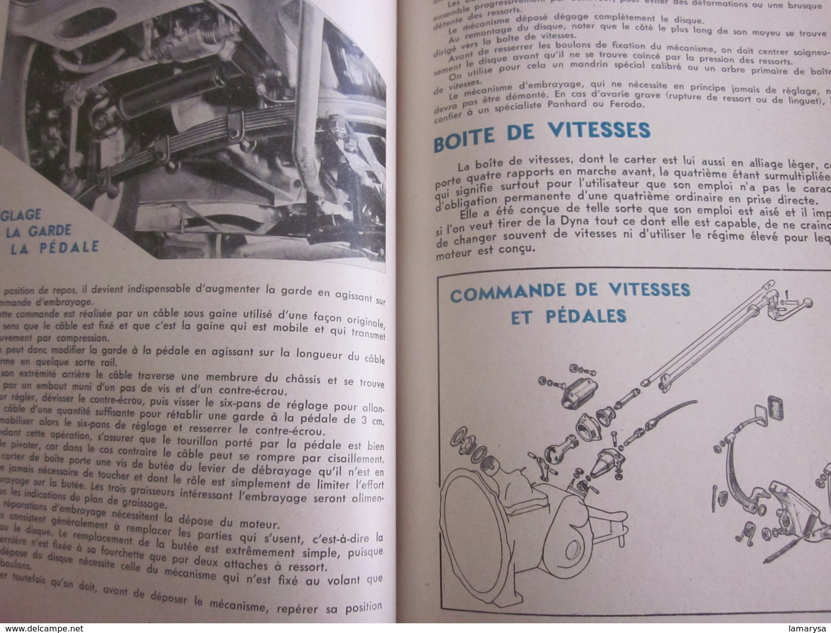 1954 DYNA PANHARD  LEVASSOR MANUEL NOTICE D'ENTRETIEN ORIGINAL VOITURE AUTOMOBILE-sécurité-durée-Faire défiler les scans