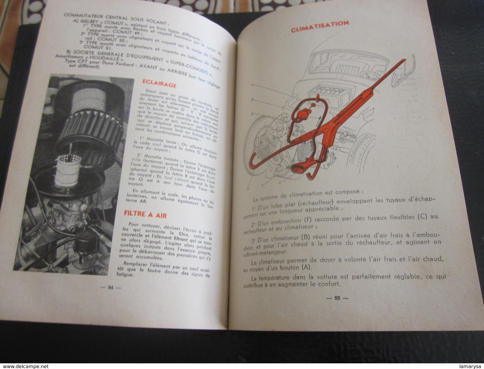 1954 DYNA PANHARD  LEVASSOR MANUEL NOTICE D'ENTRETIEN ORIGINAL VOITURE AUTOMOBILE-sécurité-durée-Faire défiler les scans