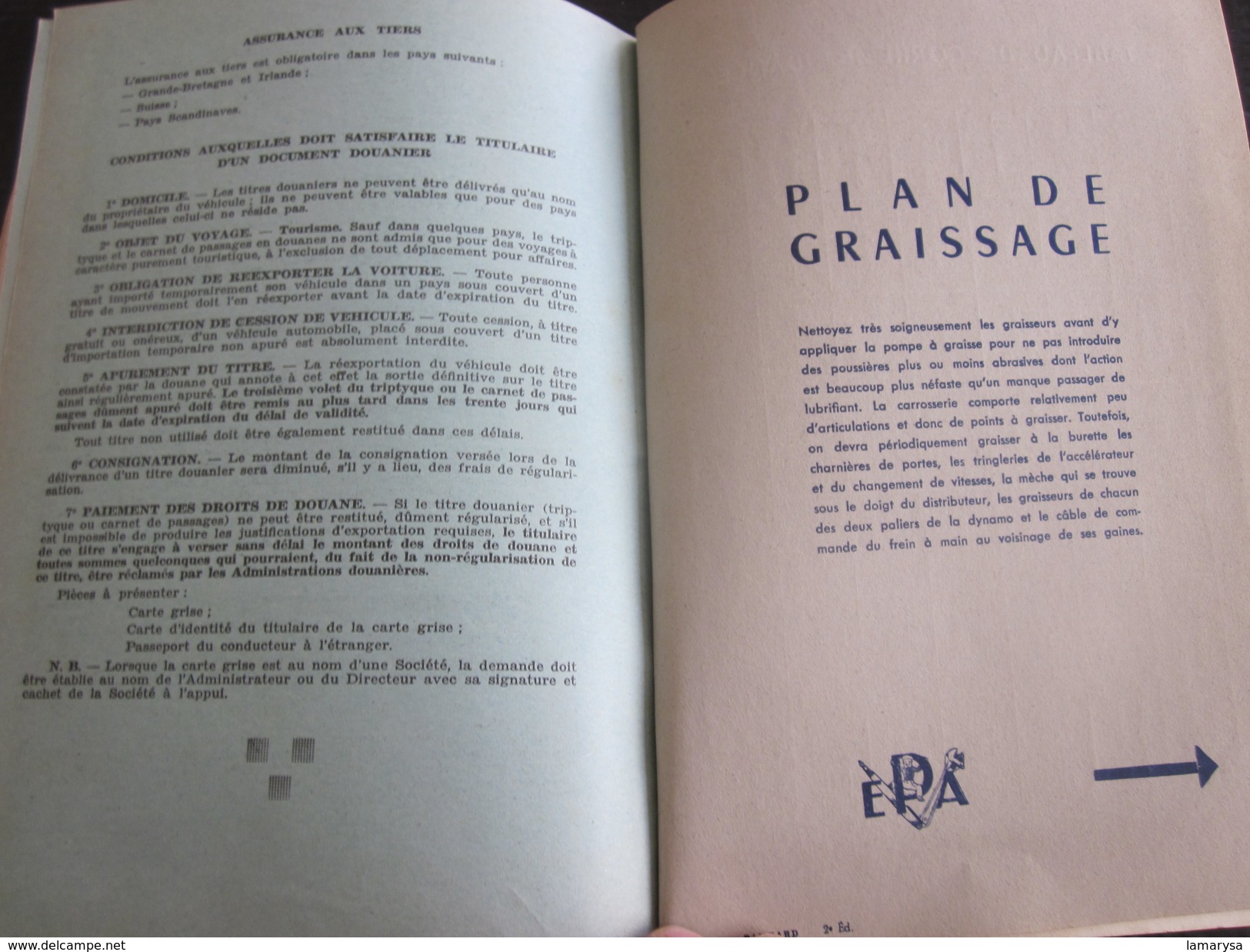 1954 DYNA PANHARD  LEVASSOR MANUEL NOTICE D'ENTRETIEN ORIGINAL VOITURE AUTOMOBILE-sécurité-durée-Faire défiler les scans