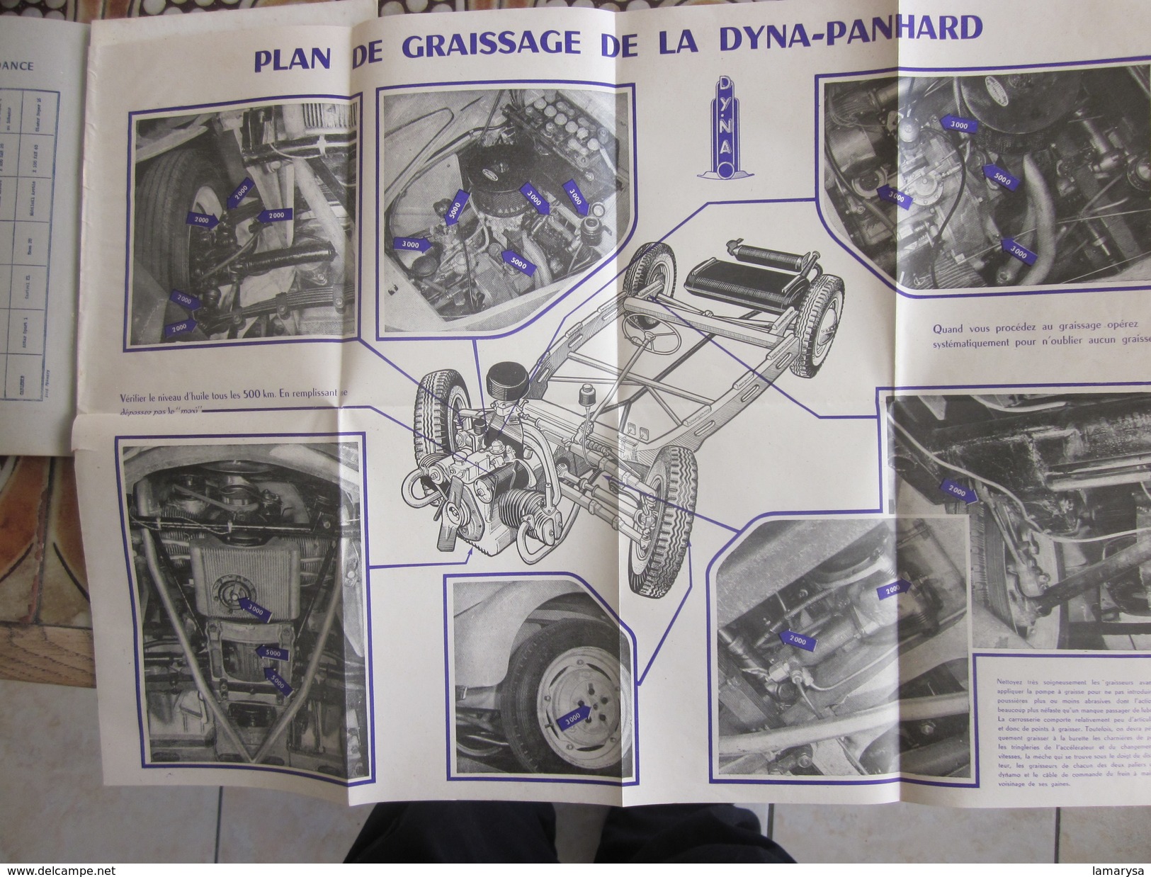 1954 DYNA PANHARD  LEVASSOR MANUEL NOTICE D'ENTRETIEN ORIGINAL VOITURE AUTOMOBILE-sécurité-durée-Faire défiler les scans