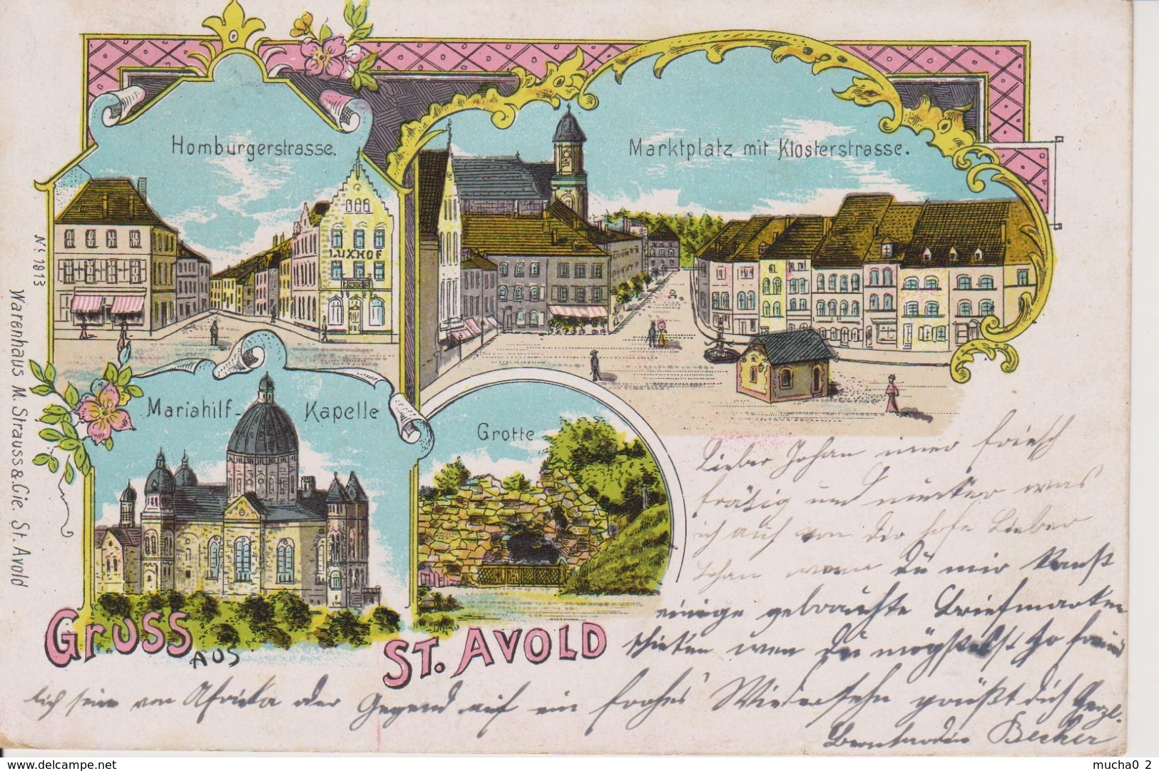 57 - SAINT AVOLD - LITHOGRAPHIE - 4 VUES - Saint-Avold