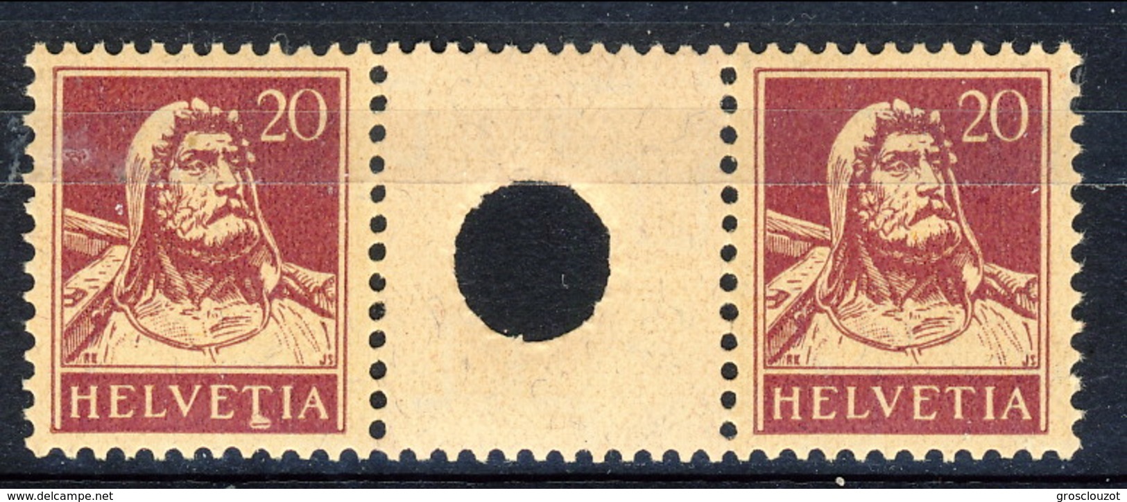 Svizzera Intespazi-foro Piccolo S29 N. 162+162 (20+20) MNH Cat. &euro; 3100 PROBABILE FALSO - Tete Beche