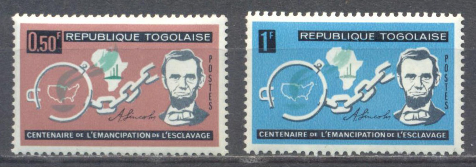 Togo YT N°387-388 Emancipation De L'esclavage Neuf ** - Togo (1960-...)