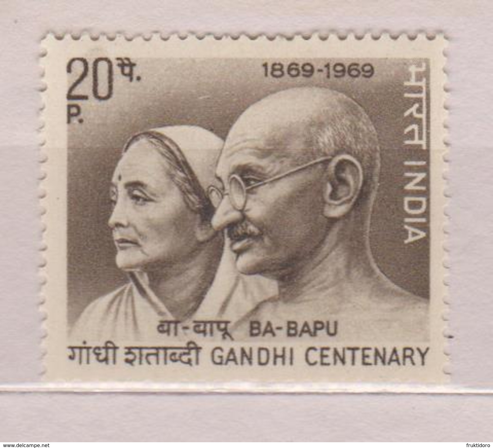 India Mi 481 Birth Centenary Of Mahatma Gandhi - Gandhi And Kasturba - 1969 * * - Ongebruikt