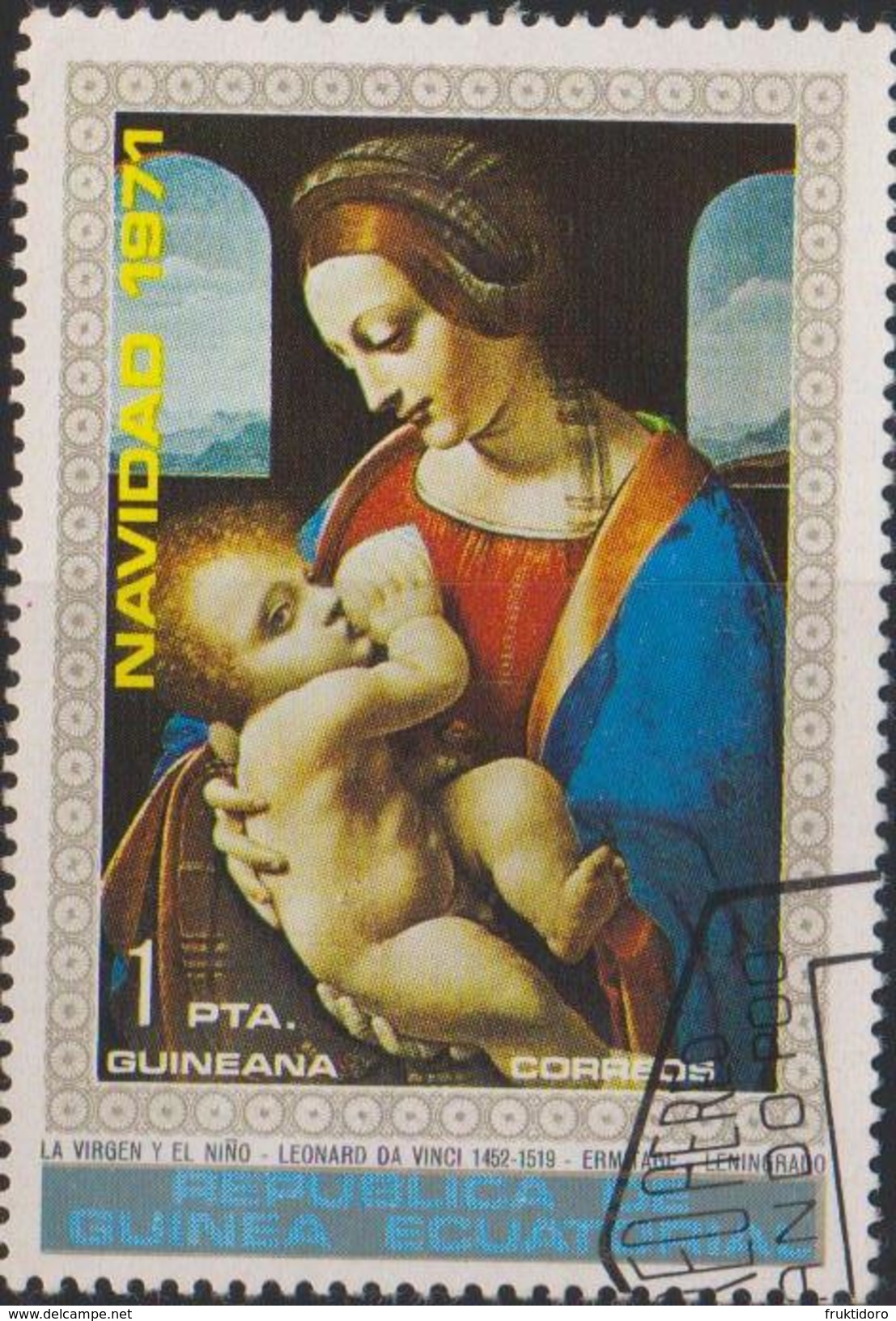 GQ Equatorial Guinea Mi 37 Christmas - Madonna By Leonardo Da Vinci - 1972 - Equatoriaal Guinea