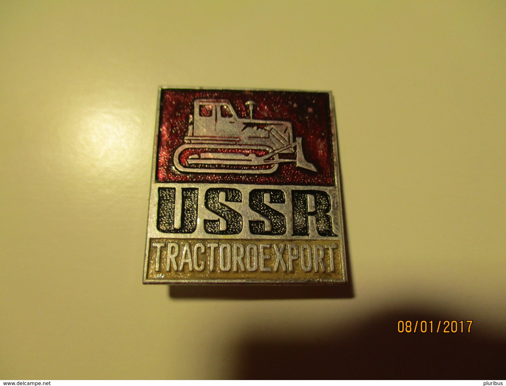 USSR RUSSIA TRACTOROEXPORT , TRACTOR , PIN  BADGE , 0 - Transportation