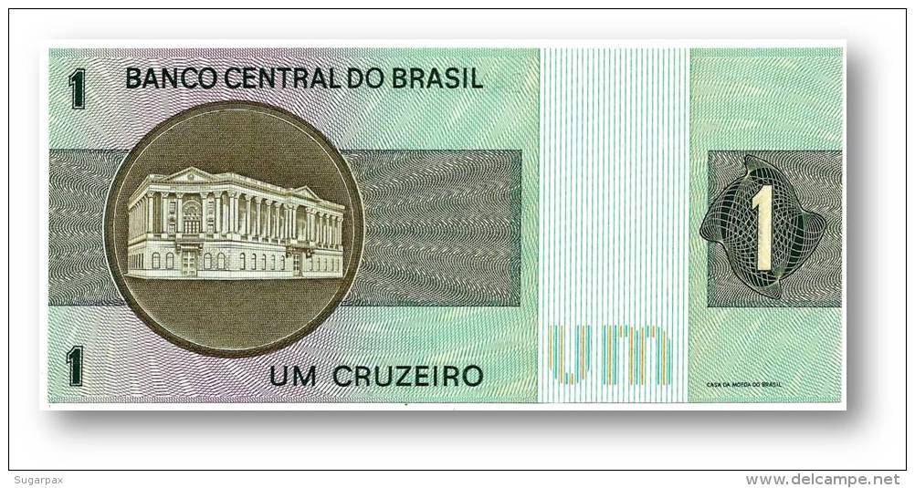BRASIL - 3x Consecutive 1 CRUZEIRO - ND ( 1970 -72 ) - P 191 - UNC. - Serie 555 - Sign. 17 - Prefix A - LIBERTY - Brazil
