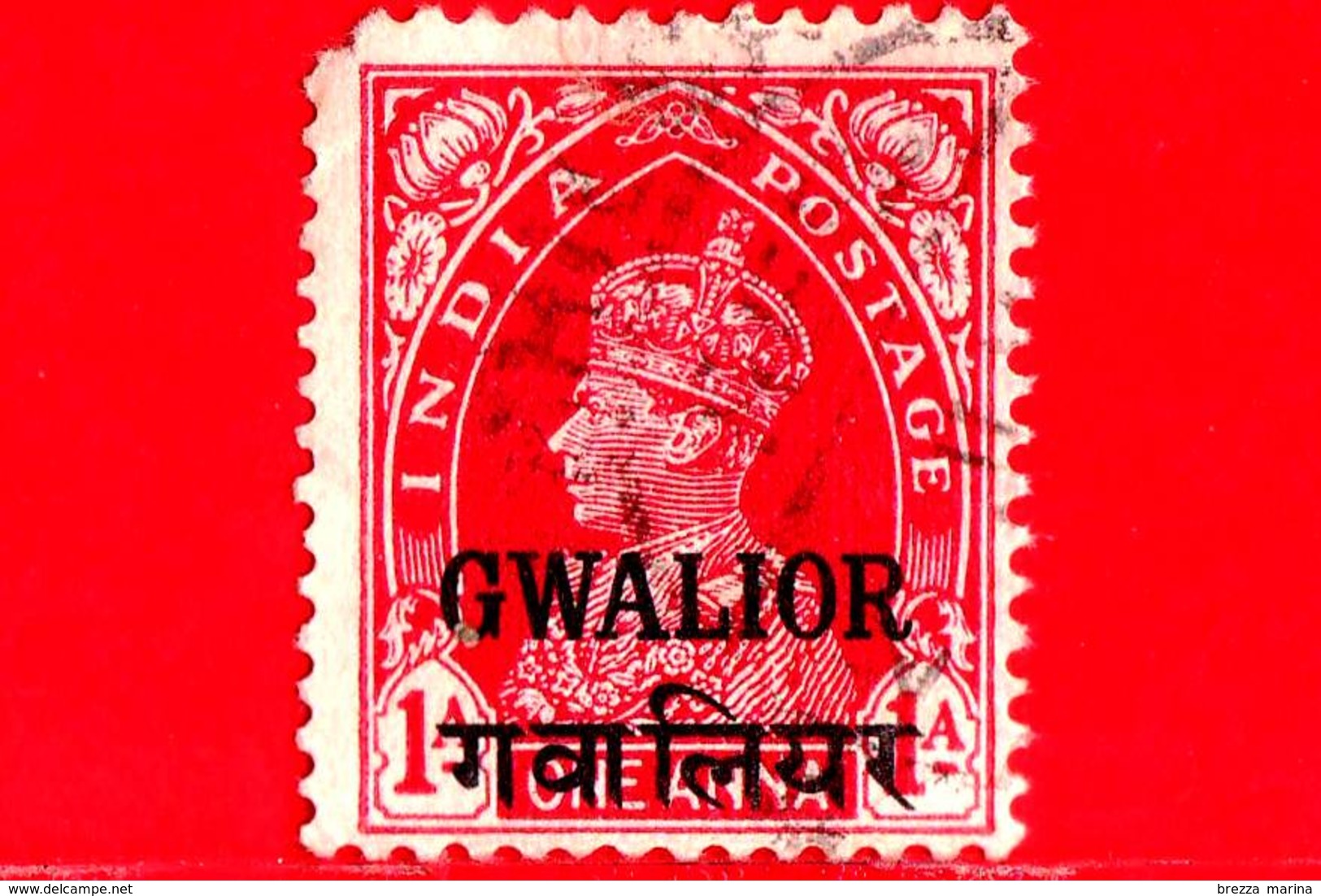 India - GWALIOR - Usato - 1938 - Re George VI - 1 - Gwalior