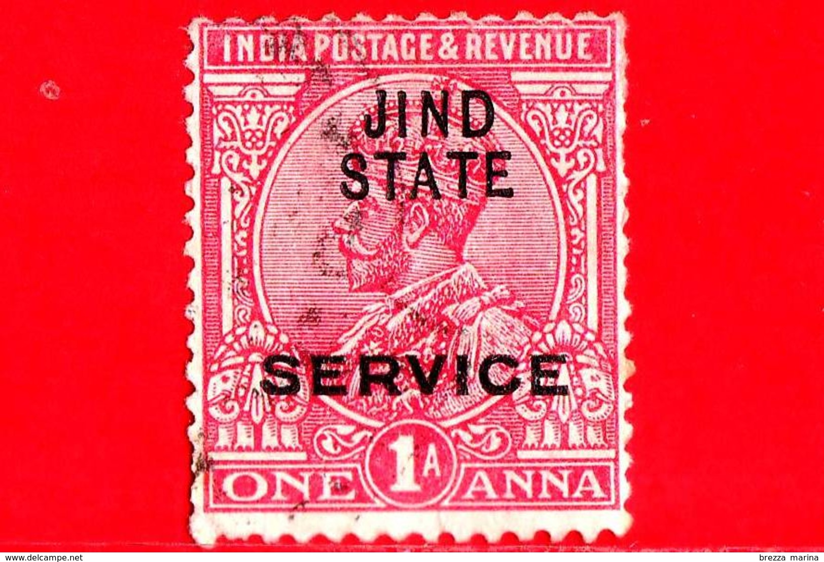 India - JHIND - JIND - Usato - 1914 - Servizio - Re Georg V - 1 - Jhind