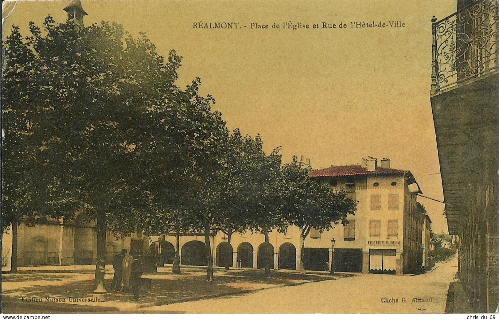 Realmont Place De L Eglise Et Rue De L Hotel De Ville - Realmont
