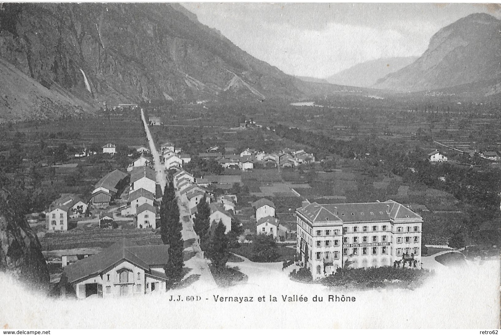 VERNAYAZ  - Vue Générale Avec Grand Hôtel Ca.1900 - Vernayaz
