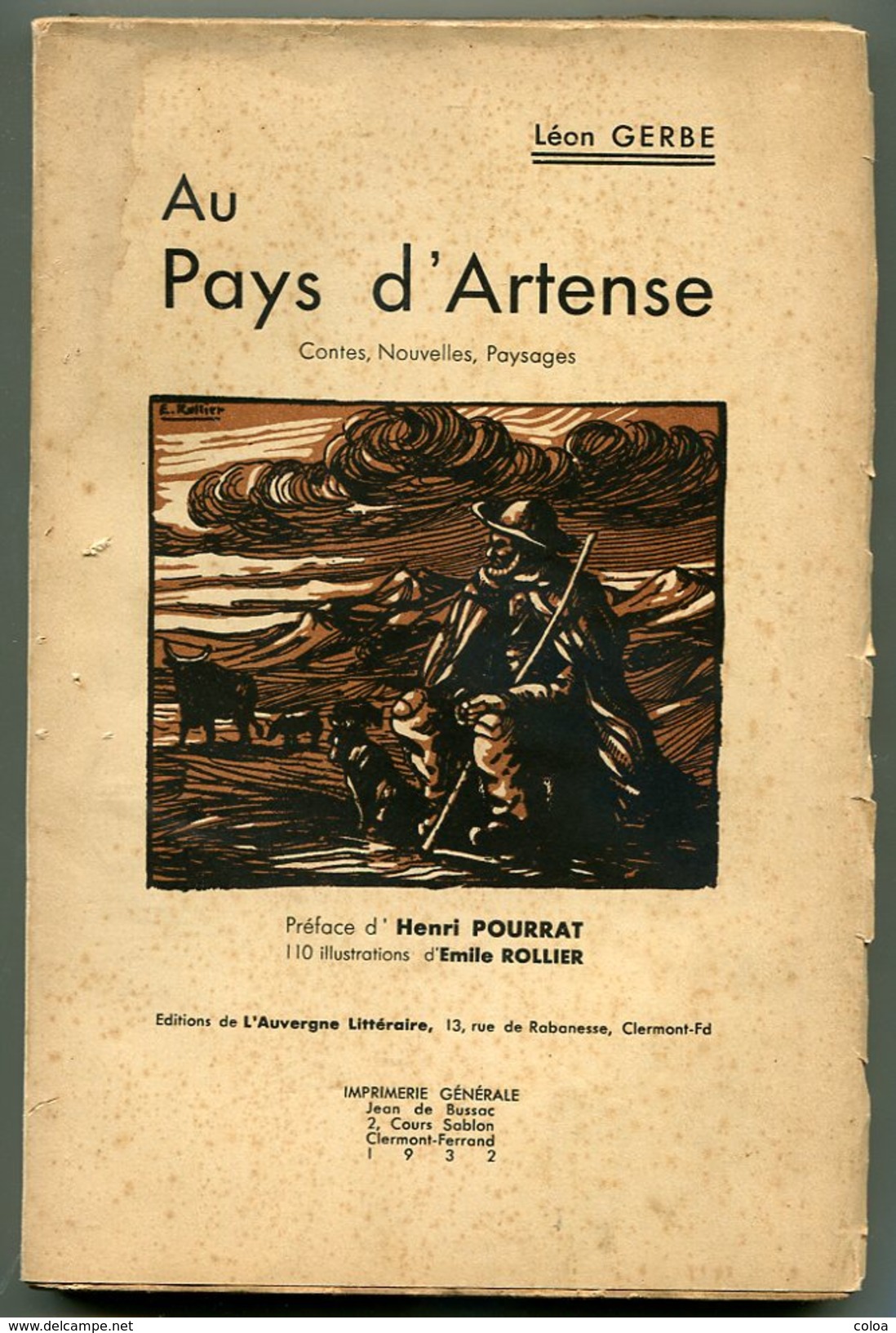 Léon GERBE  Au Pays D'Artense, Contes Nouvelles Paysages 1932 - 1901-1940