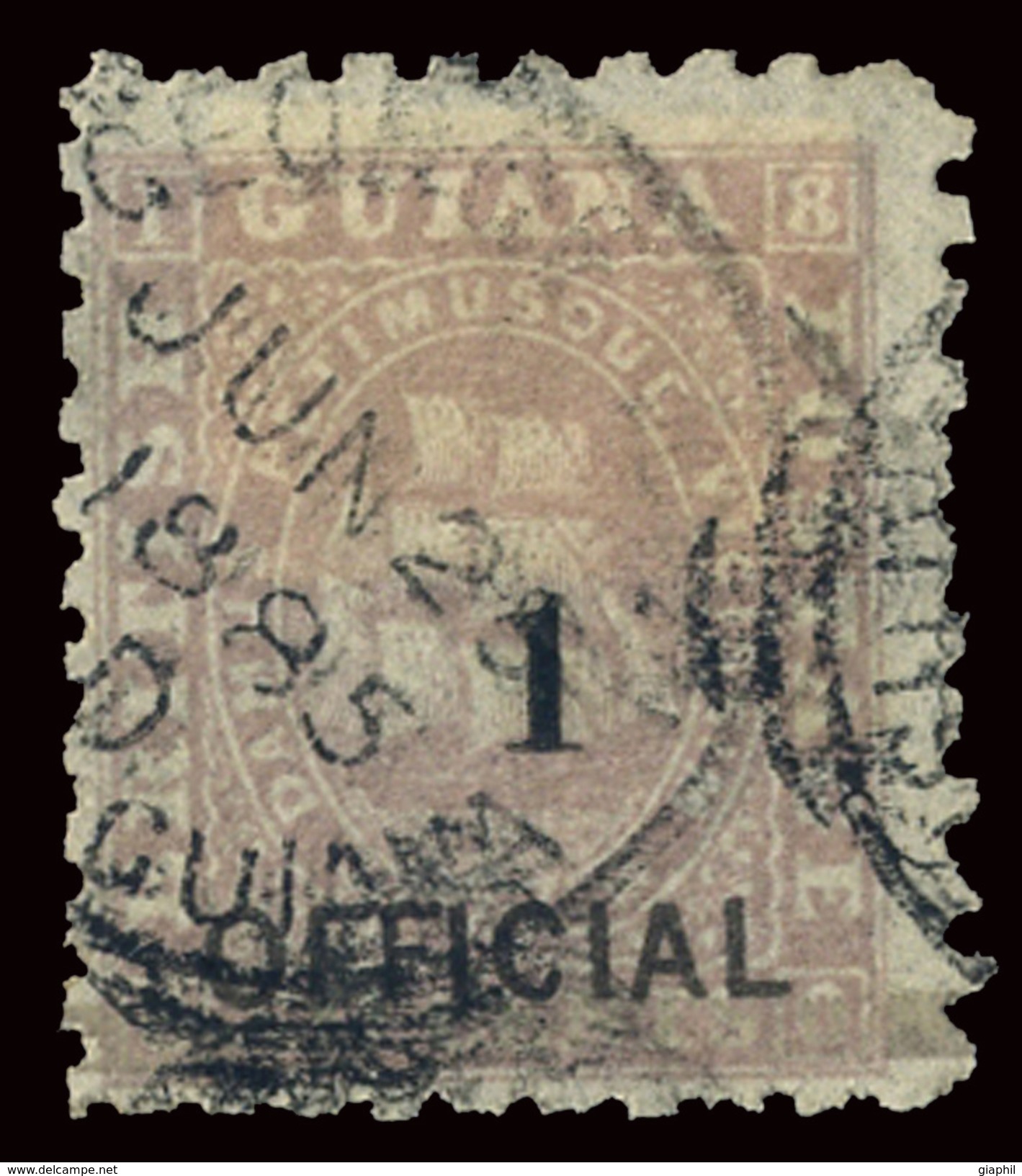 BRITISH GUIANA 1881 1 C. On 12 C. (SG 153) Used - Guyana Britannica (...-1966)