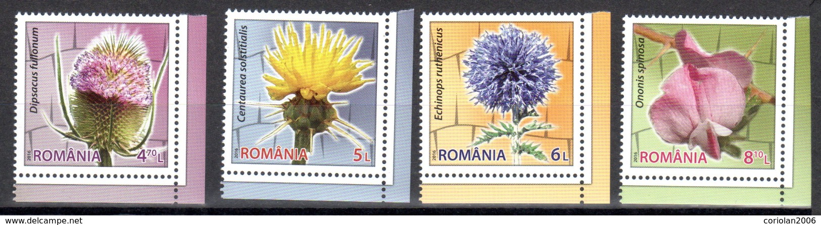 Romania 2016 / Flowers Of The Thorns / Set 4 Stamps - Unused Stamps