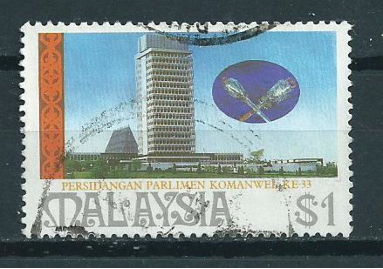 1987 Malaysia $1.00 Commonwealth Used/gebruikt/oblitere - Maleisië (1964-...)