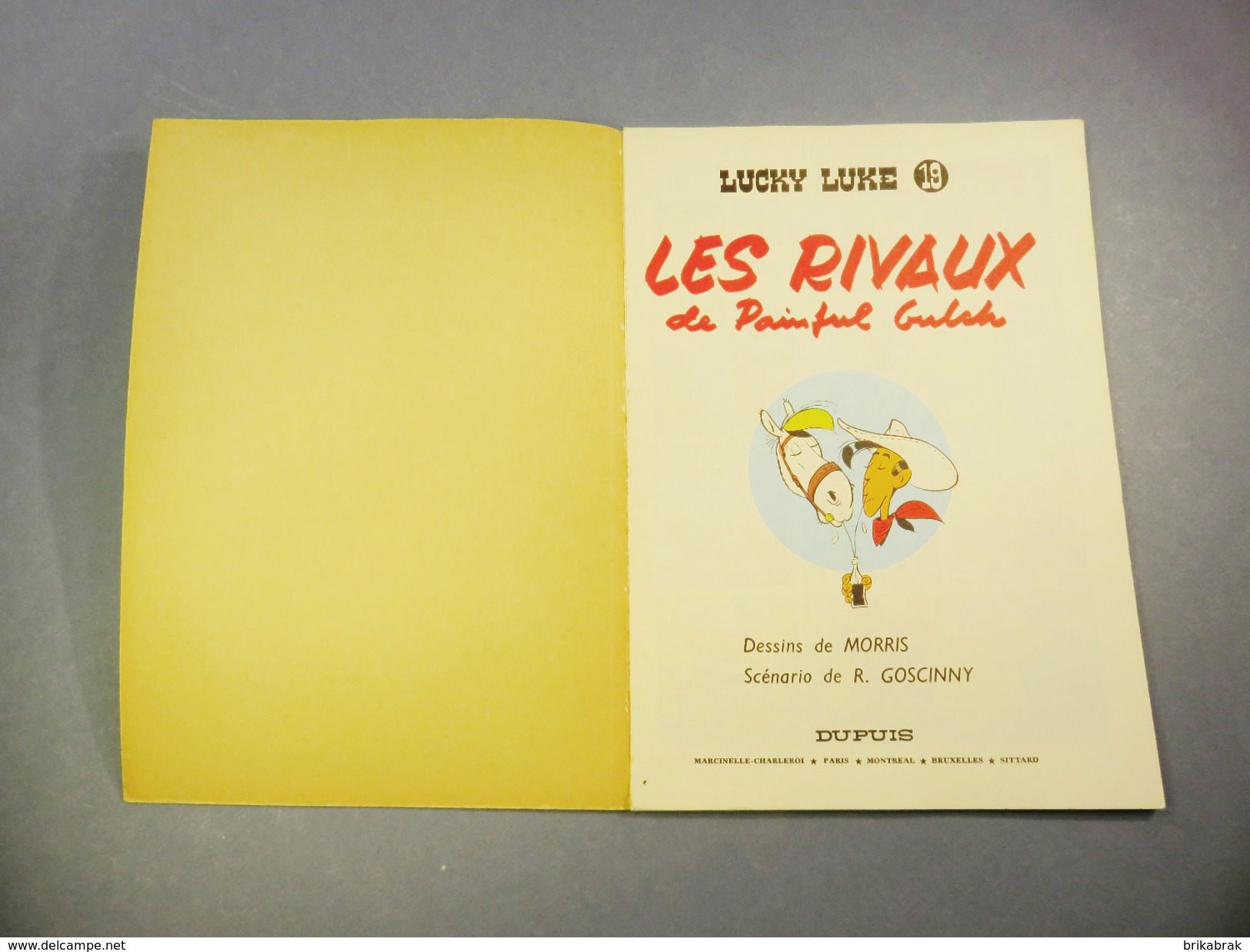 * ALBUM TOTAL LUCKY LUKE LES RIVAUX DE PAINFUL GULCH 1969 + Morris Goscinny BD Bande Dessinée Essence Publicité Pétrole - Lucky Luke