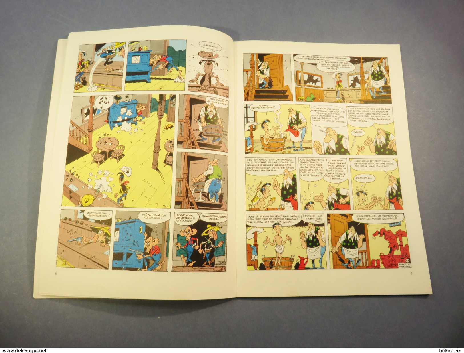 * ALBUM TOTAL LUCKY LUKE LES RIVAUX DE PAINFUL GULCH 1969 + Morris Goscinny BD Bande dessinée Essence Publicité Pétrole