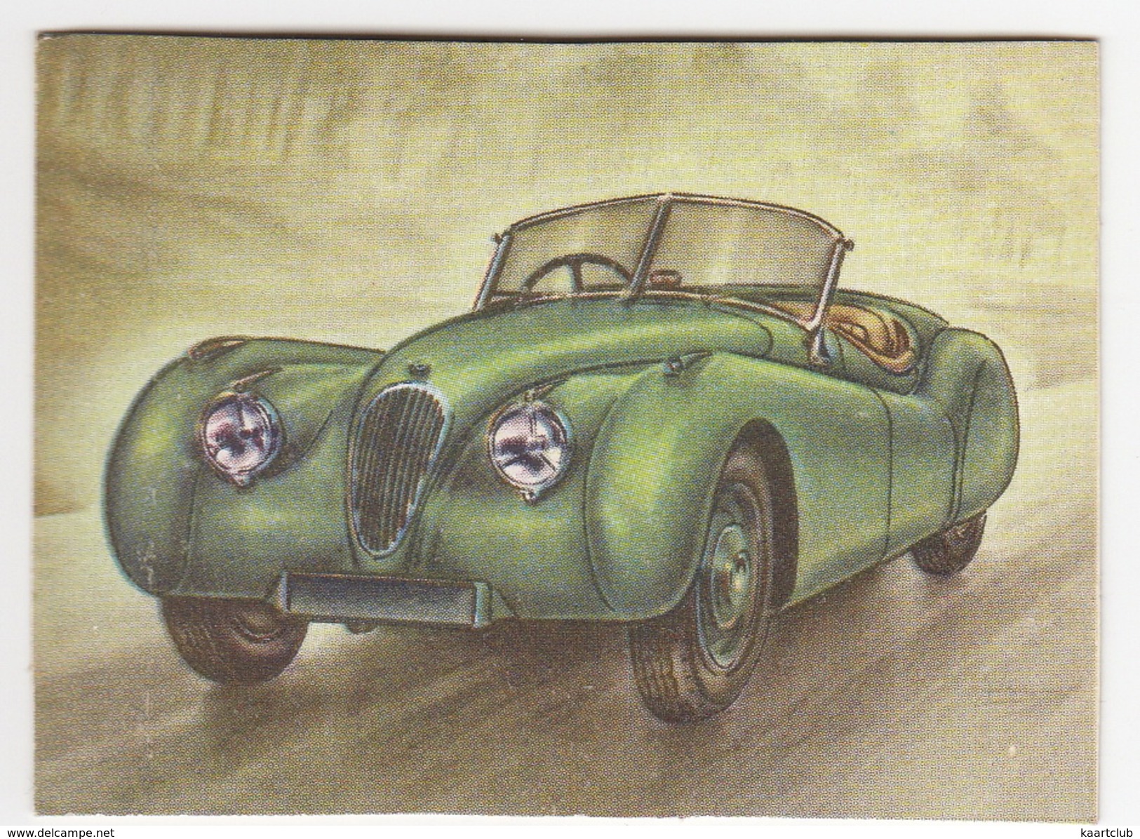 Chromo Cigarettes : Virginia 'Full Speed' - JAGUAR XK 120 SUPER SPORT ROADSTER, Bj. 1949 (Gr. Br.) -No. 128- (2 Scans) - Andere Merken