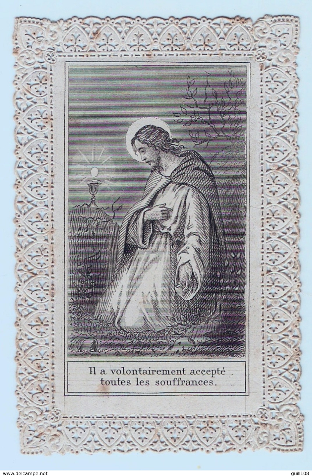 Canivet Image Pieuse Ed. Villemur Dentelle Jésus Christ Fin XIXème Holy Card Lace A16-14 - Andachtsbilder