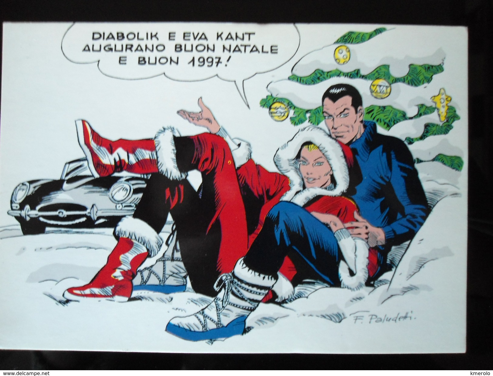 Merry Christmas ! From Eva Kant And Diabolik Carte Postale - Comics