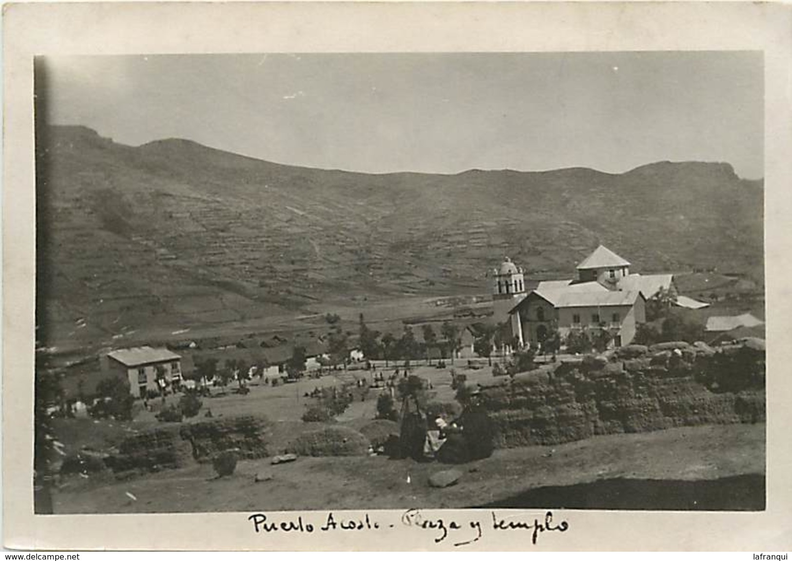 -size -format 14,5cms X 10cms -ref :U63- Bolivie -bolivia - Carte Photo Puerto Acosta -carte Photo Bon Etat - - Bolivie