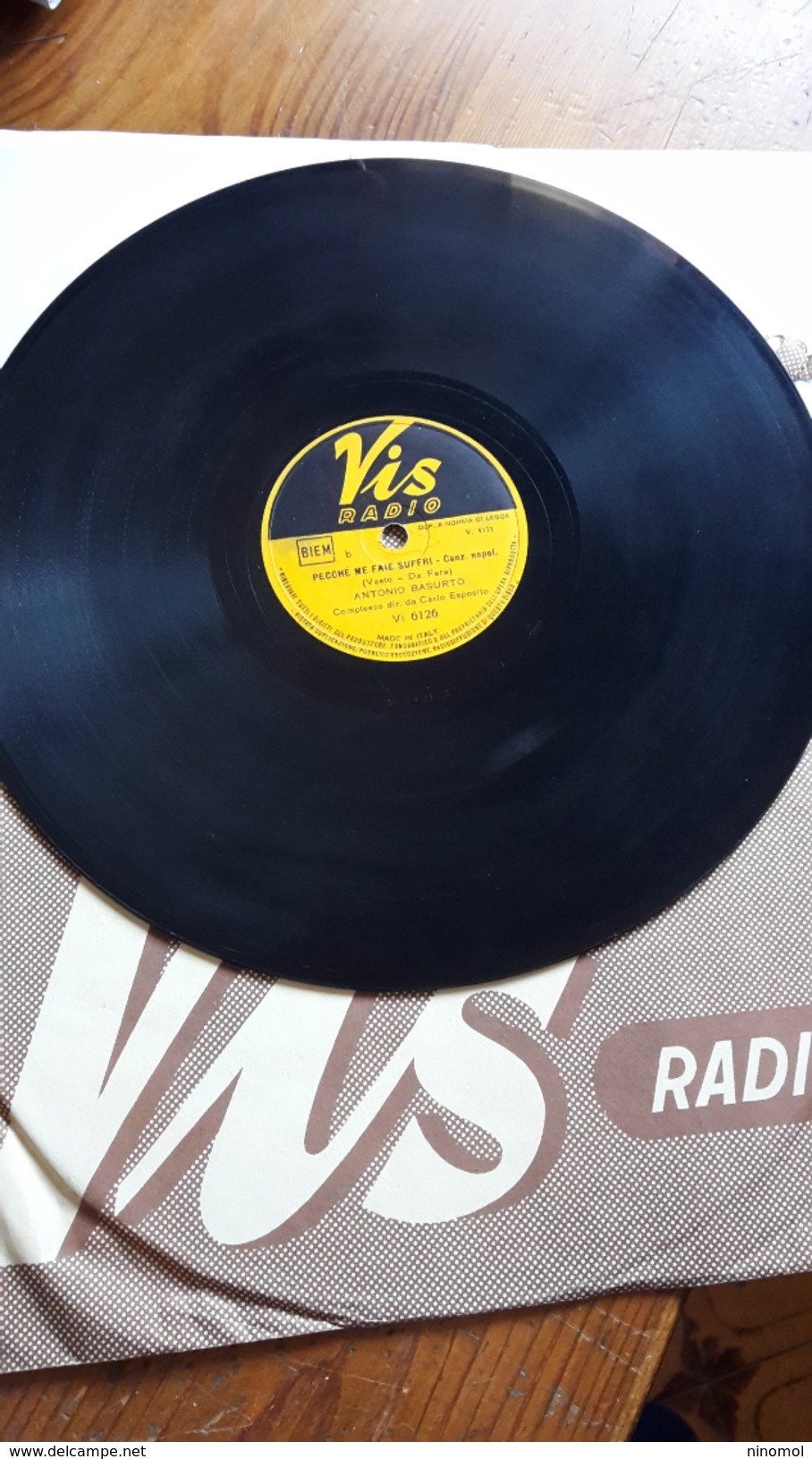 Vis Radio   -   1958 . Serie Vi  Nr. 6126. Antonio Basurto - 78 T - Disques Pour Gramophone