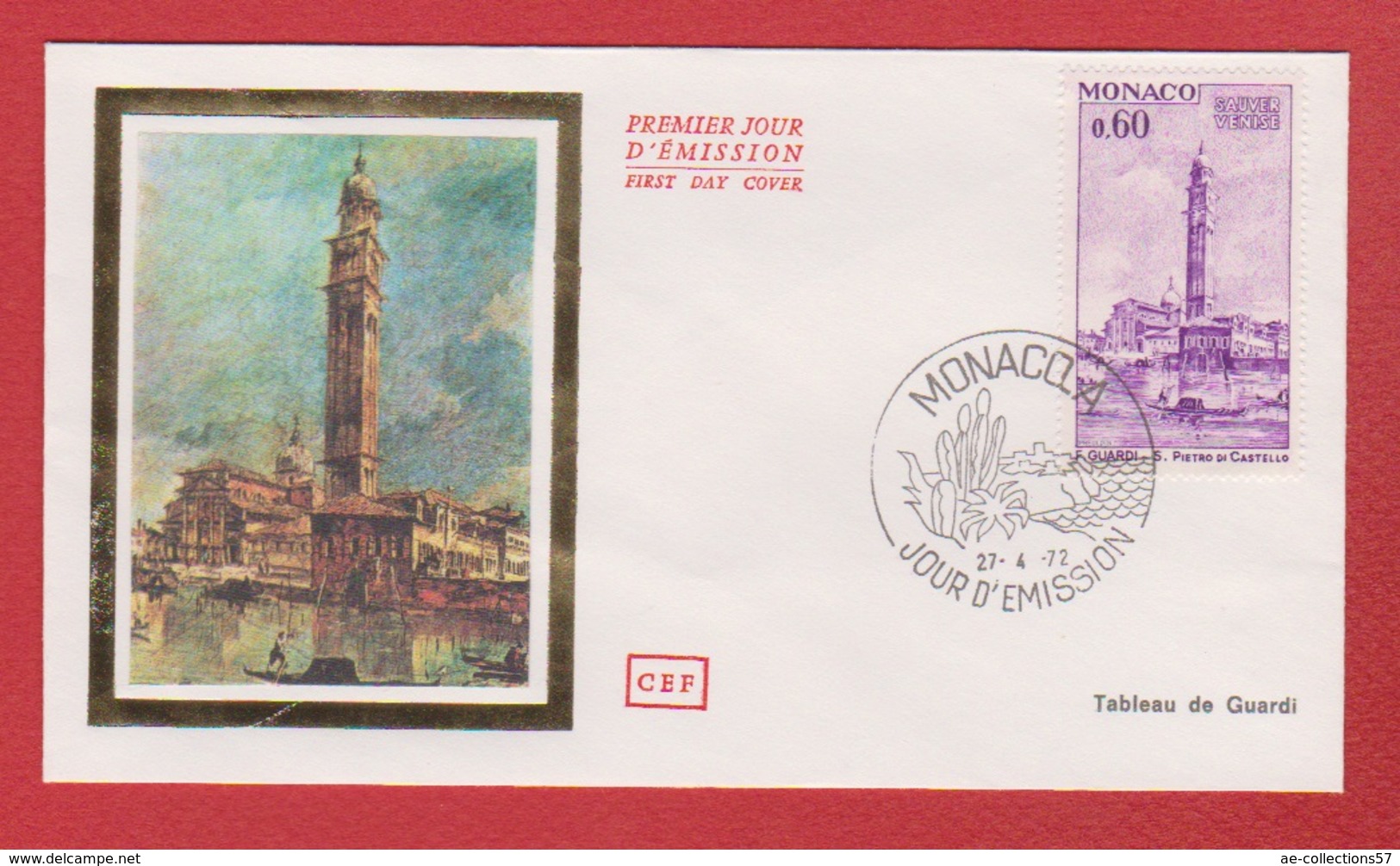 Monaco  --  Tableau De Guardi  --  27/4/1972 - FDC