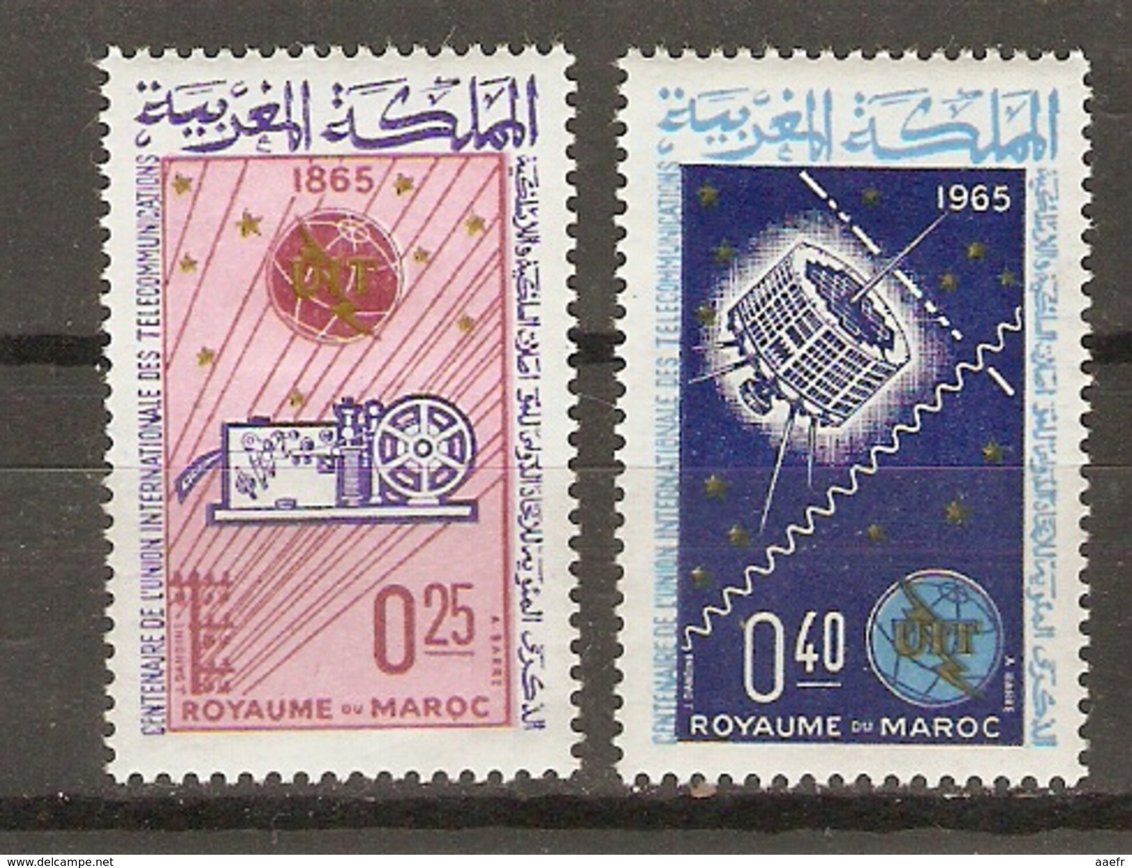 Maroc - 1965 - UIT - Série Complète MLH - YT484/85 - Morocco (1956-...)