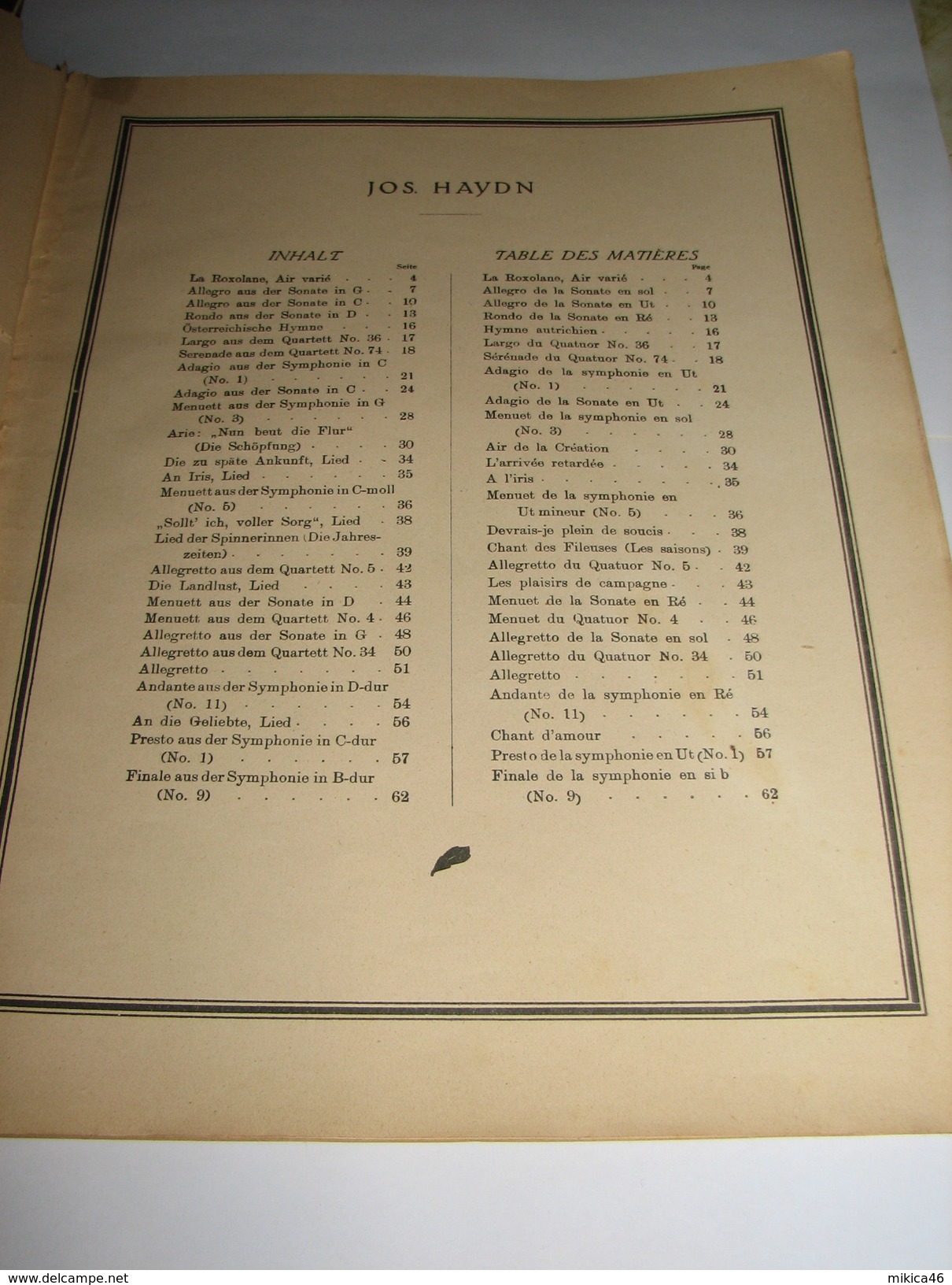 Joseph Haydn - Scores & Partitions