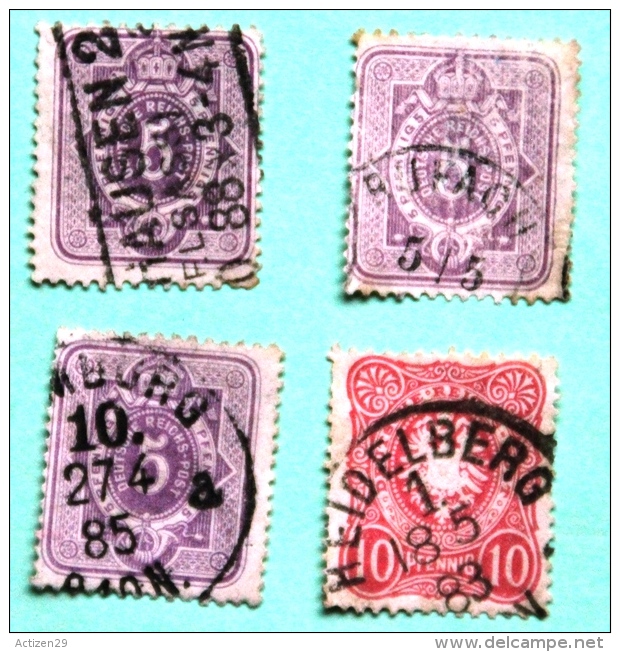 Lot De 4 Timbres Oblitérés Empire N°37 Et 38 - Used Stamps