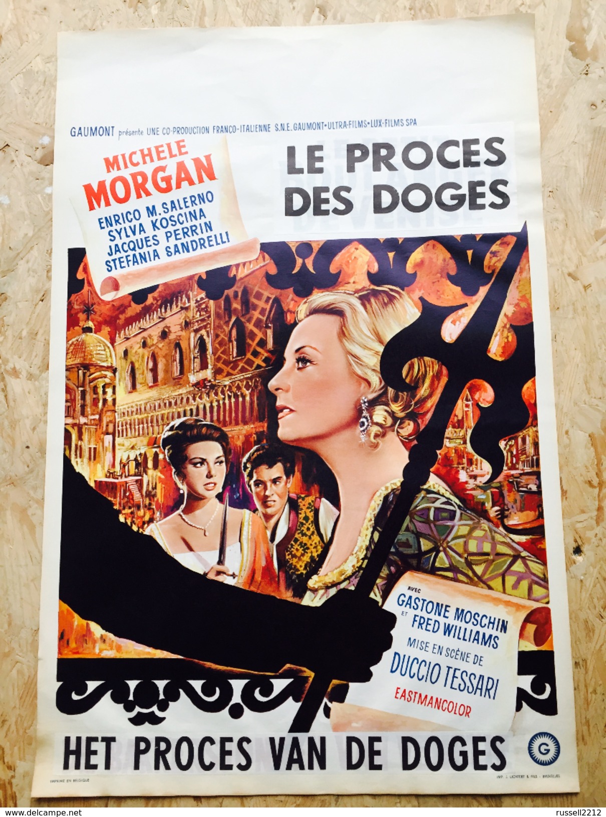 Le Procès Des Doges "Michèle Morgan "1963 - Affiches & Posters