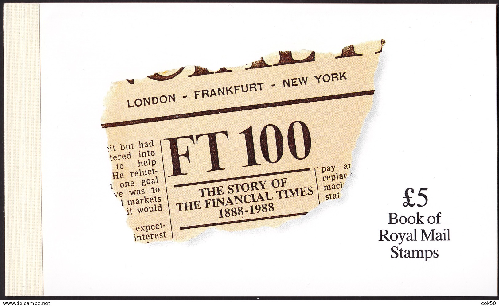 GREAT BRITAIN UK Prestige Booklet «The Story Of The Financial Times 1888-1988» MNH (Mi# 81 - SG#DX9). Perfect Condition - Markenheftchen