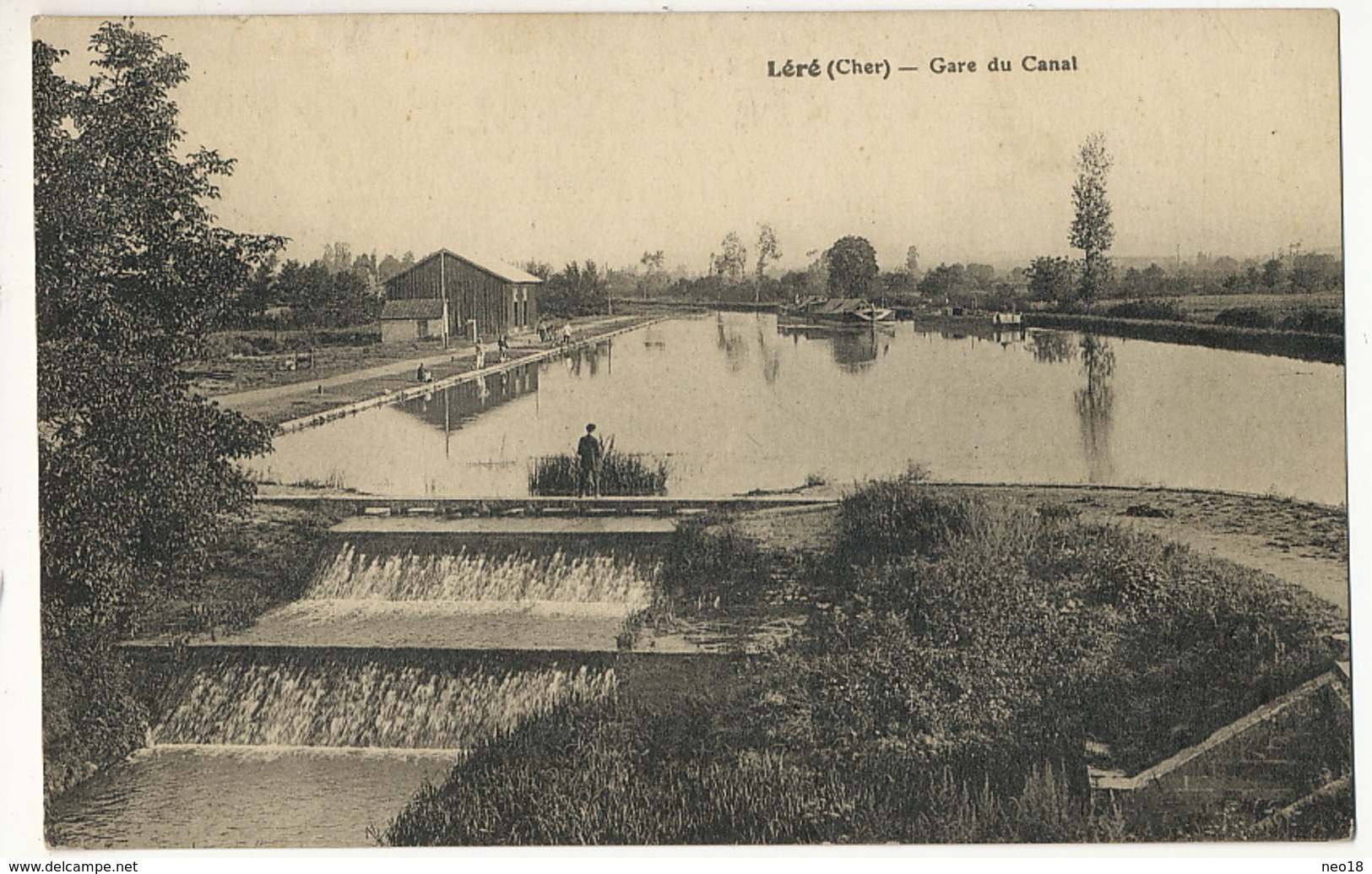 Léré Gare Du Canal Peniche  Edit Lenormand  Envoi à Thieux Par Juilly - Lere