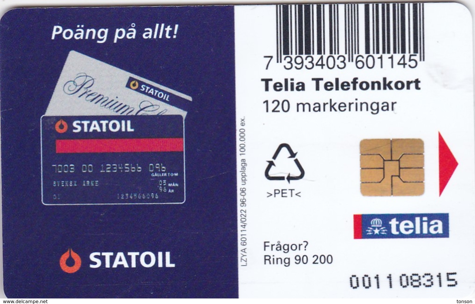 Sweden, 120.022, Statoil II, 2 Scans. - Schweden