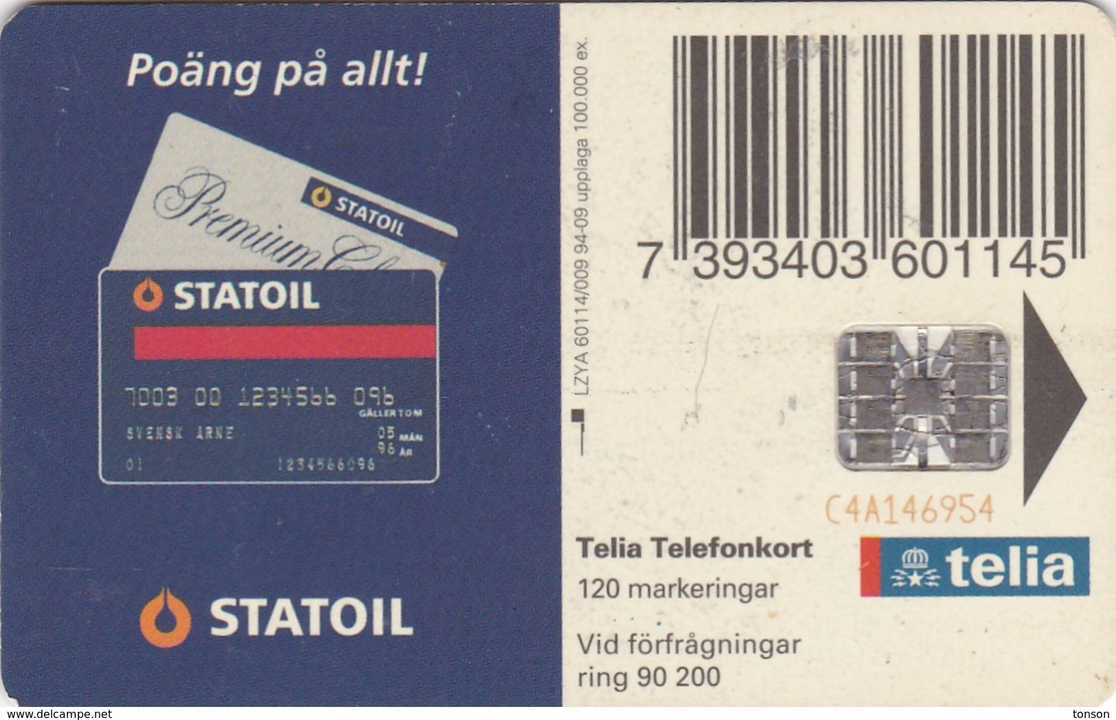 Sweden, 120.009, Statoil I, 2 Scans. - Schweden